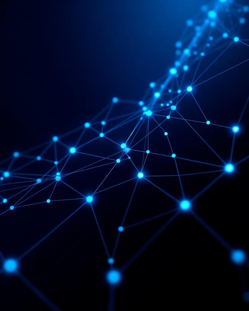 Abstract network of interconnected digital nodes